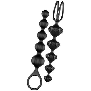 Satisfyer - Beads - Silicone Anal Beads - 2 Each Per Set - Black - Circus of Books