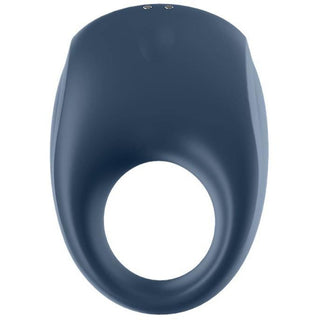 Satisfyer - Strong One Rechargeable Silicone Vibrating Cock Ring - Blue - Circus of Books