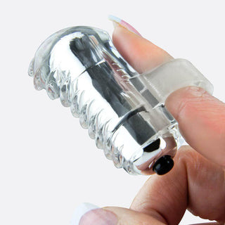 Screaming O - FingO Finger Vibe Silicone Waterproof Wavy - Clear - Circus of Books
