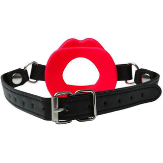 Sex and Mischief Silicone Lips Open Mouth Gag Red - Circus of Books