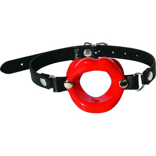 Sex and Mischief Silicone Lips Open Mouth Gag Red - Circus of Books