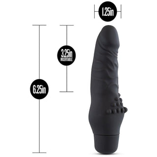 Silicone Willy's - Tex Vibrating Dildo 6.25" - Black - Circus of Books
