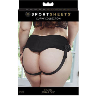 Sportsheets - Curvy Collection Plush Adjustable Strapon - Sizes 12 to 30 - Black - Circus of Books