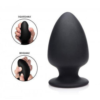 Squeeze It - Squeezable Anal Plug Large - Black - Circus of Books