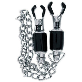 Stainless Steel Adjustable Wrench Nipple Clamps with Strong Chain - Circus of Books