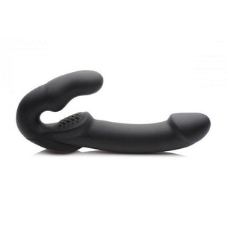 Strap U - Evoke Super Charged Rechargeable Silicone Vibrating Strapless Strap On - Black - Circus of Books