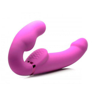 Strap U - Inflatable Vibrating Strapon Dildo w/ Remote - Pink - Circus of Books