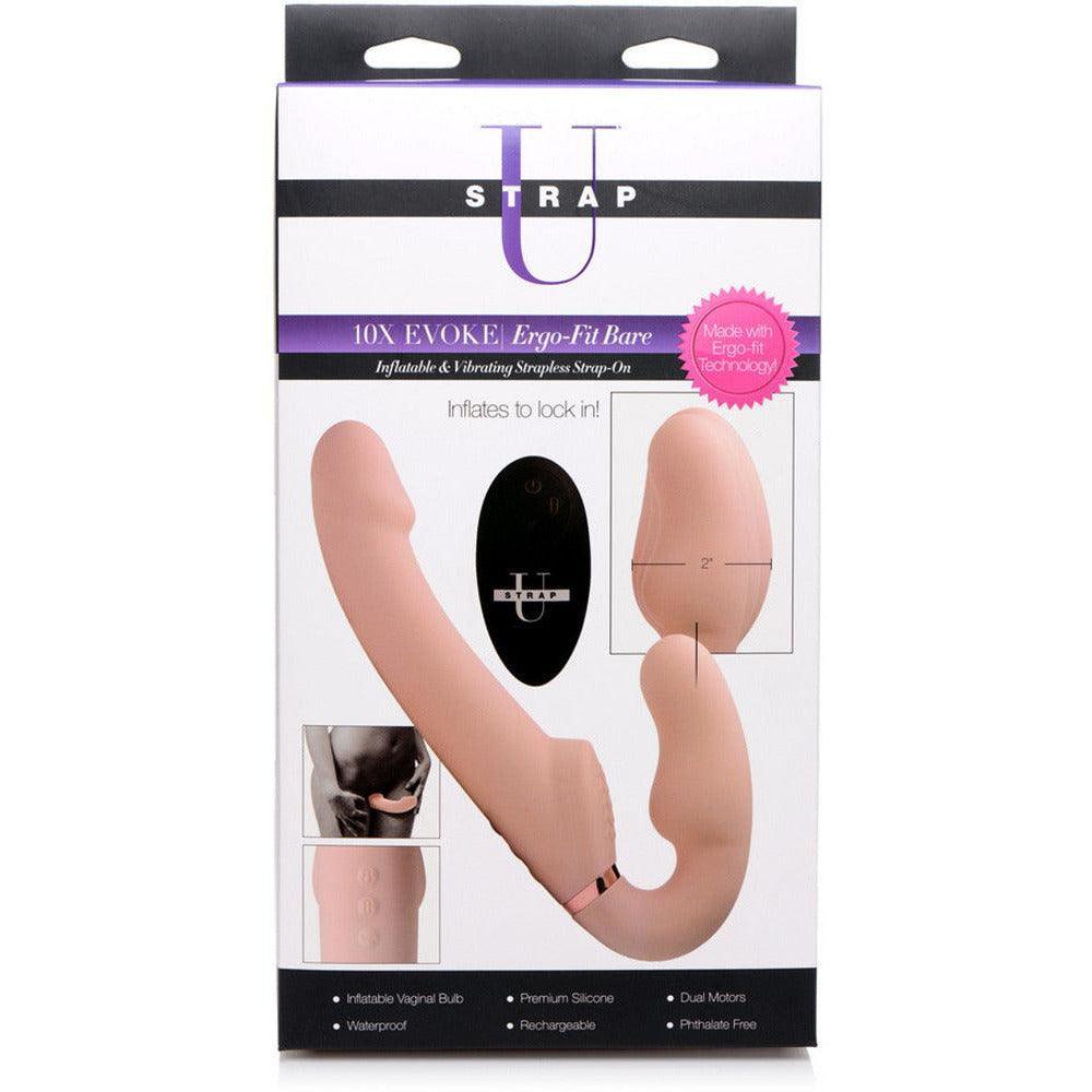 Strap U - Inflatable Vibrating Strapon Dildo w/ Remote - Vanilla Circus of Books Strap U - Inflatable Vibrating Strapon Dildo w/ Remote - Vanilla Circus of Books