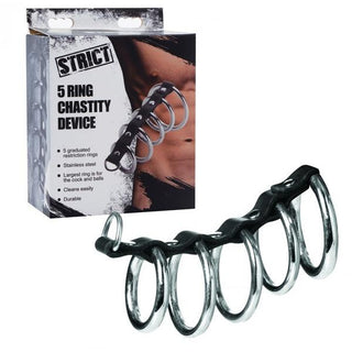 Strict 5 Ring Chastity Device - Circus of Books
