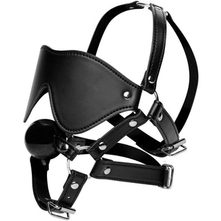 Strict - Eye Mask Harness w/Ball Gag - Circus of Books