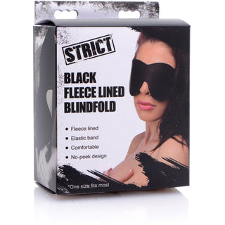 Strict - Fleece Lined Blindfold Black - Circus of Books