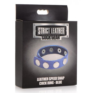 Strict Leather Speed Snap Cock Ring - Blue - Circus of Books