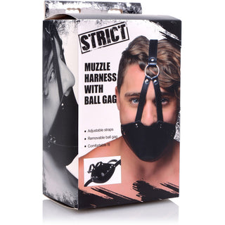 Strict - Mouth Harness w/Ball Gag - Circus of Books
