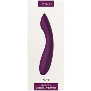 Svakom - Amy 2 Rechargeable Silicone Vibrator - Violet - Circus of Books