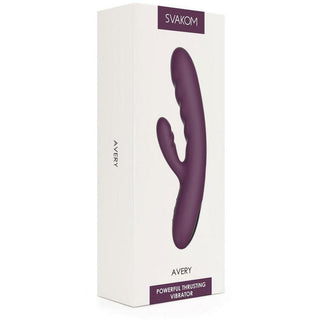 Svakom - Avery Silicone Dual Stimulating Rechargeable Vibrator - Violet - Circus of Books