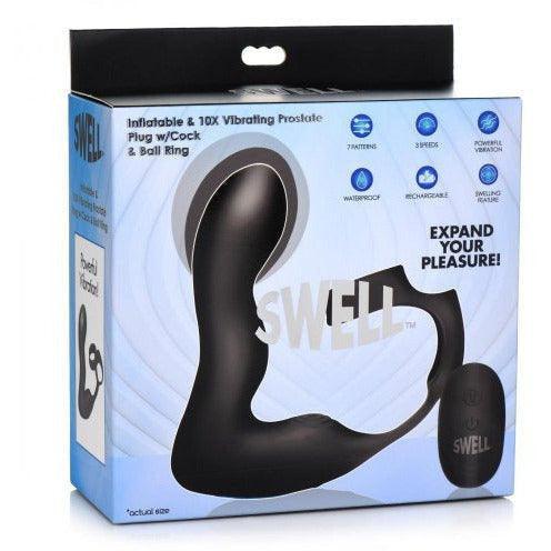 Swell - Rechargeable Silicone Inflatable 10X Vibrating Prostate Plug w ...