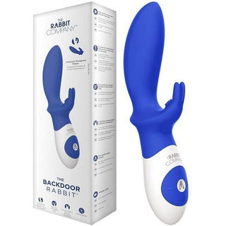 The Rabbit Backdoor Rechargeable Silicone Rabbit - Navy - Circus of Books