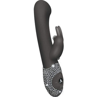 The Rabbit Crystalized G-Spot Silicone Rabbit - Black - Circus of Books