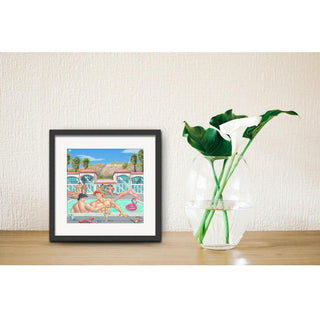 The Werkroom - Small Framed Artwork - Los Angeles - Pool party - Circus of Books