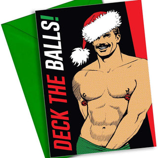 Tom of Finland Deck The Balls Christmas Card (Gay, Queer) - Circus of Books