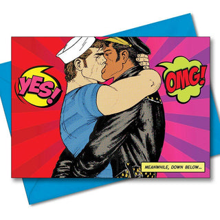 Tom of Finland "Kiss Pow" Gay Greeting Card - Circus of Books