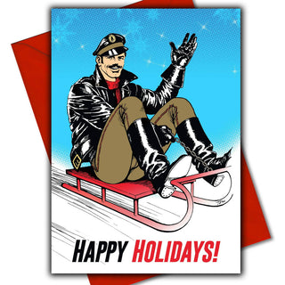 Tom of Finland Sleigh Ride Gay Christmas Card (Queer, LGBTQ) - Circus of Books