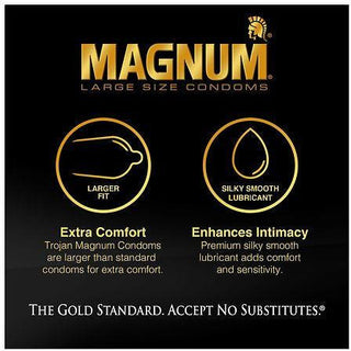 Trojan Condom Magnum Large Size Lubricated 3 Pack - Circus of Books