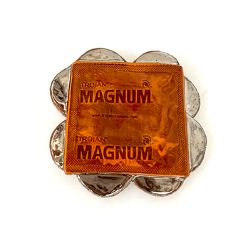 Wesley Harvey - Magnum Condom Brooch - Circus of Books