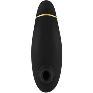 Womanizer Premium Rechargeable Waterproof Silicone Clitoral Stimulator Black/Gold - Circus of Books